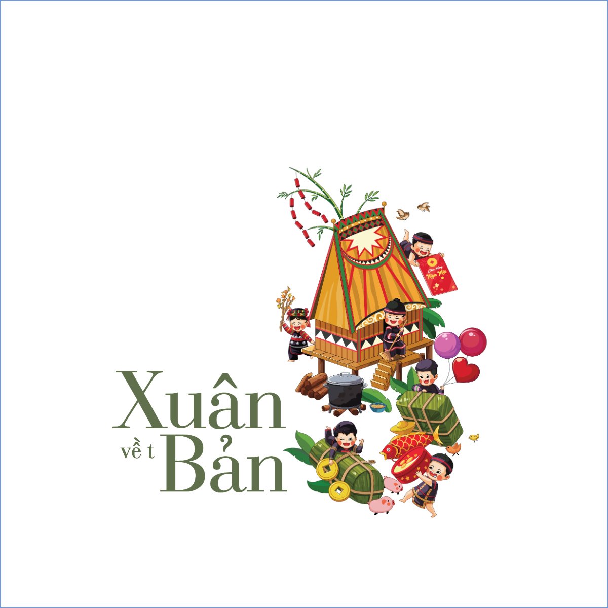Mẫu Túi canvas Tết, xuân, truyền thống, traditional, dân gian, cổ truyền, du lịch, travel, hội nhóm — LayerPic