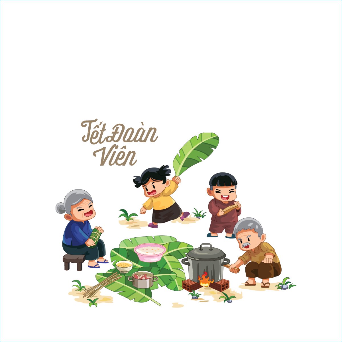 Mẫu Túi canvas Tết, Xuân, gia đình, family — LayerPic