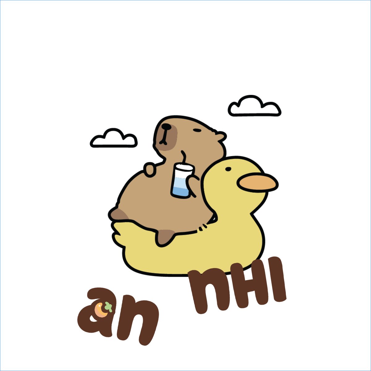 Mẫu Túi canvas Capybara, chuột lang nước, trending, hot, viral, xu hướng, thịnh hành — LayerPic
