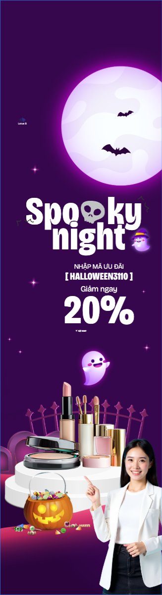 Halloween, lễ hội ma quái, thẩm mỹ, cosmetic, beauty, làm đẹp, sự kiện, event, dễ thương, cute, chibi, hoạt hình, cartoon