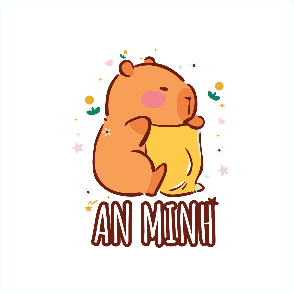 Mẫu Túi canvas Capybara, chuột lang nước, trending, hot, viral, xu hướng, thịnh hành — LayerPic