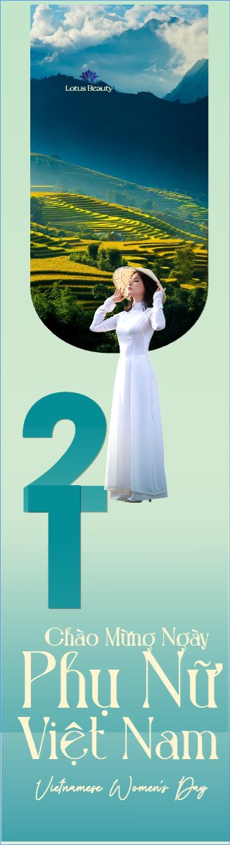 Mẫu Cờ phướn 20/10, Ngày phụ nữ Việt Nam, Vietnamese Women's Day, phụ nữ, sự kiện, event, chúc mừng, chào mừng, hiện đại, modern — LayerPic