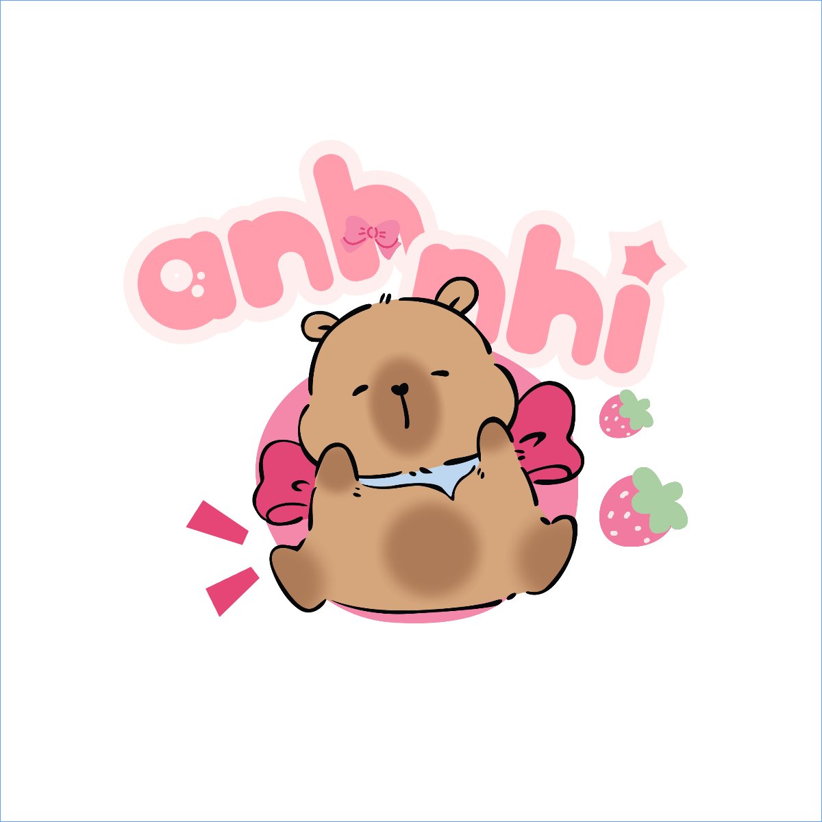 Mẫu Túi canvas Capybara, chuột lang nước, trending, hot, viral, xu hướng, thịnh hành — LayerPic