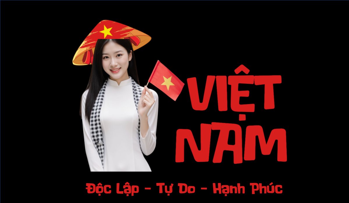 Mẫu Hashtag cầm tay 2/9, Quốc Khánh, lễ hội, Việt Nam, cá nhân, personal style, sự kiện, event, dễ thương, cute — LayerPic