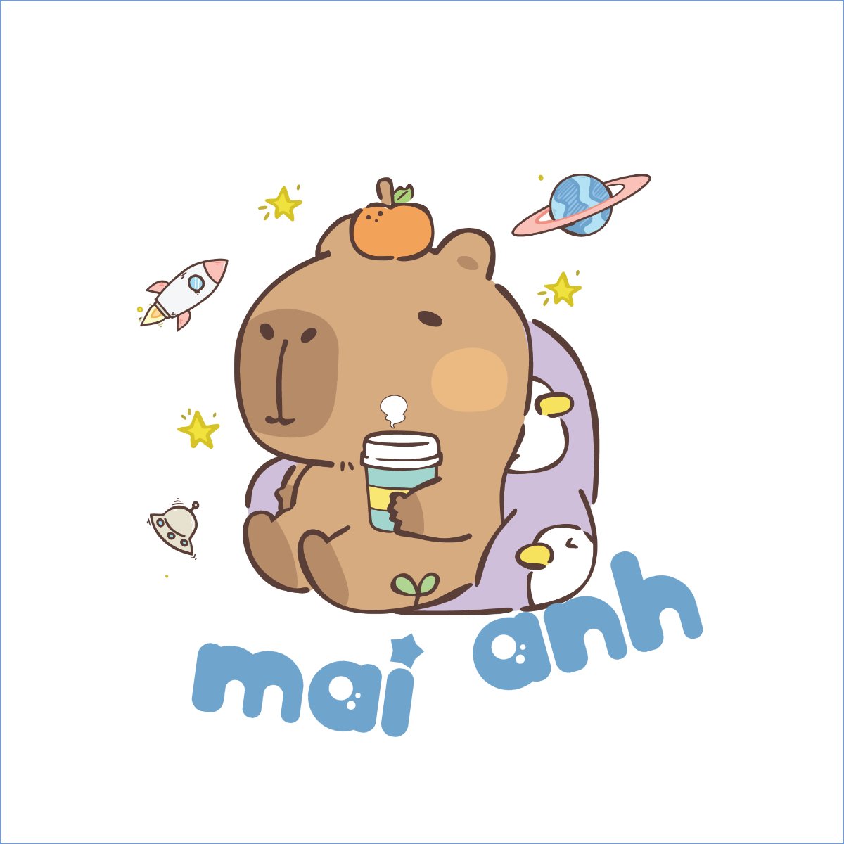 Mẫu Túi canvas Capybara, chuột lang nước, trending, hot, viral, xu hướng, thịnh hành — LayerPic