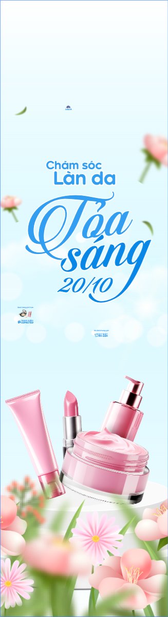 Mẫu Cờ phướn 20/10, Ngày phụ nữ Việt Nam, Vietnamese Women's Day, phụ nữ, sự kiện, event, mỹ phẩm, làm đẹp, beauty, hiện đại, modern — LayerPic
