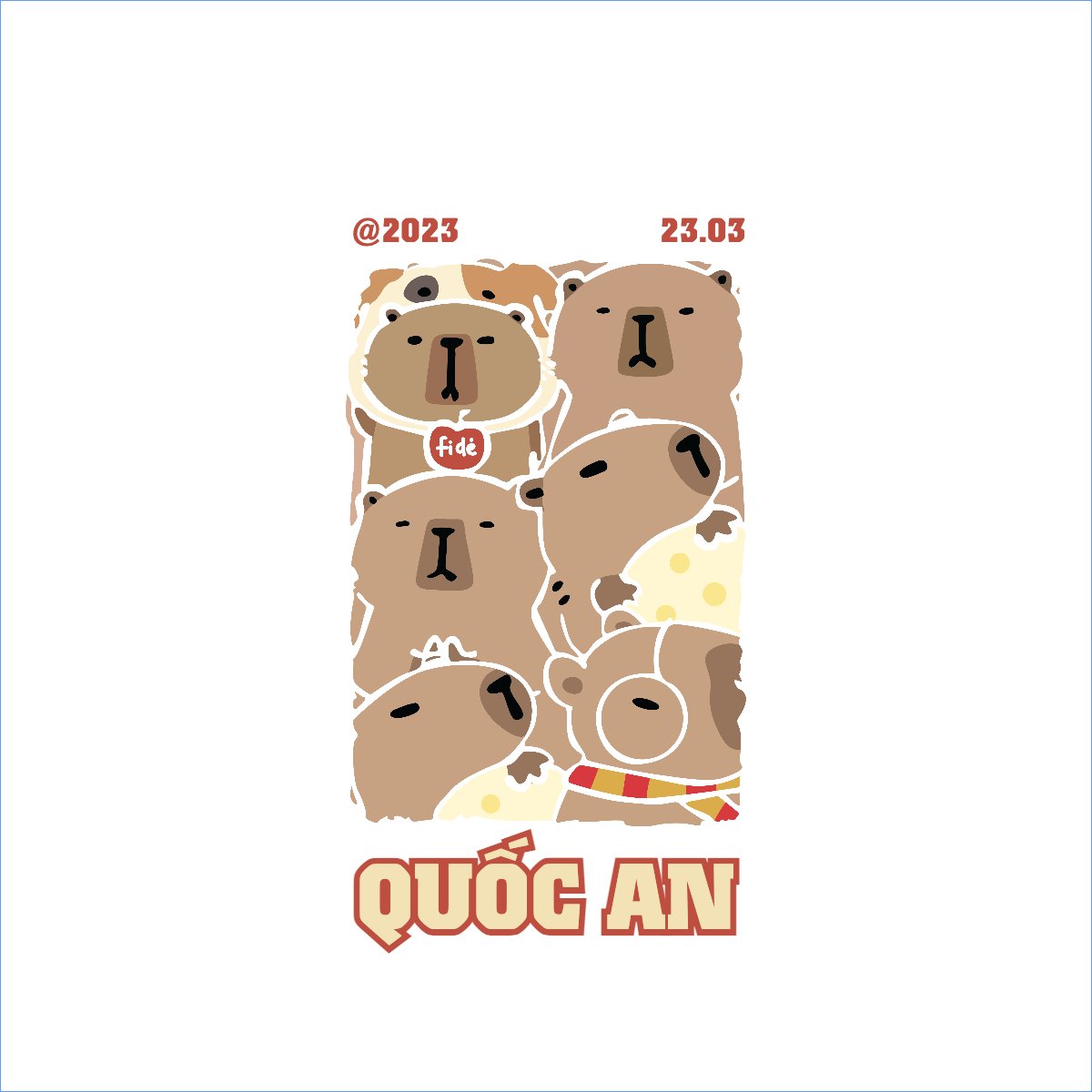 Mẫu Túi canvas Capybara, chuột lang nước, trending, hot, viral, xu hướng, thịnh hành — LayerPic