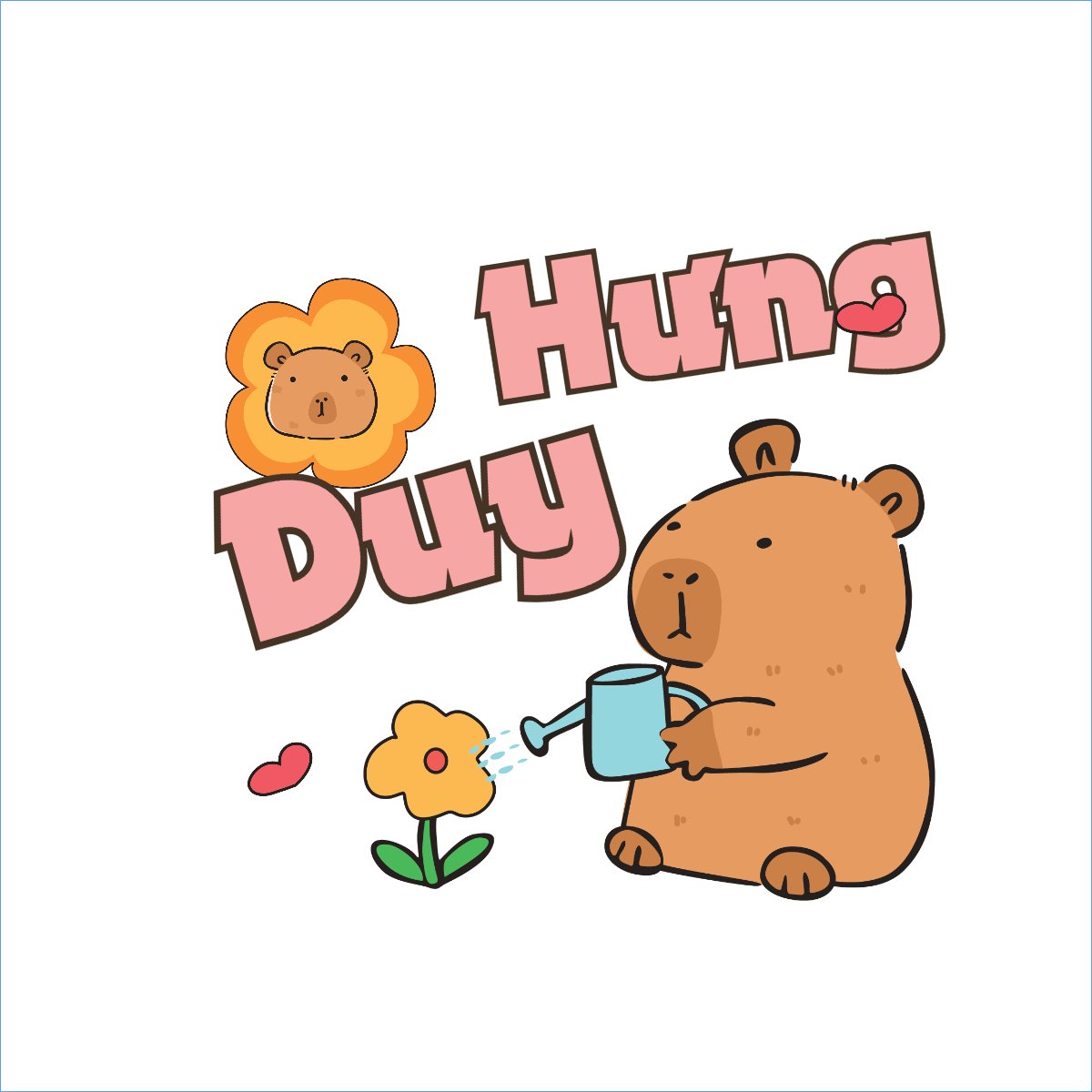 Mẫu Túi canvas Capybara, chuột lang nước, trending, hot, viral, xu hướng, thịnh hành — LayerPic