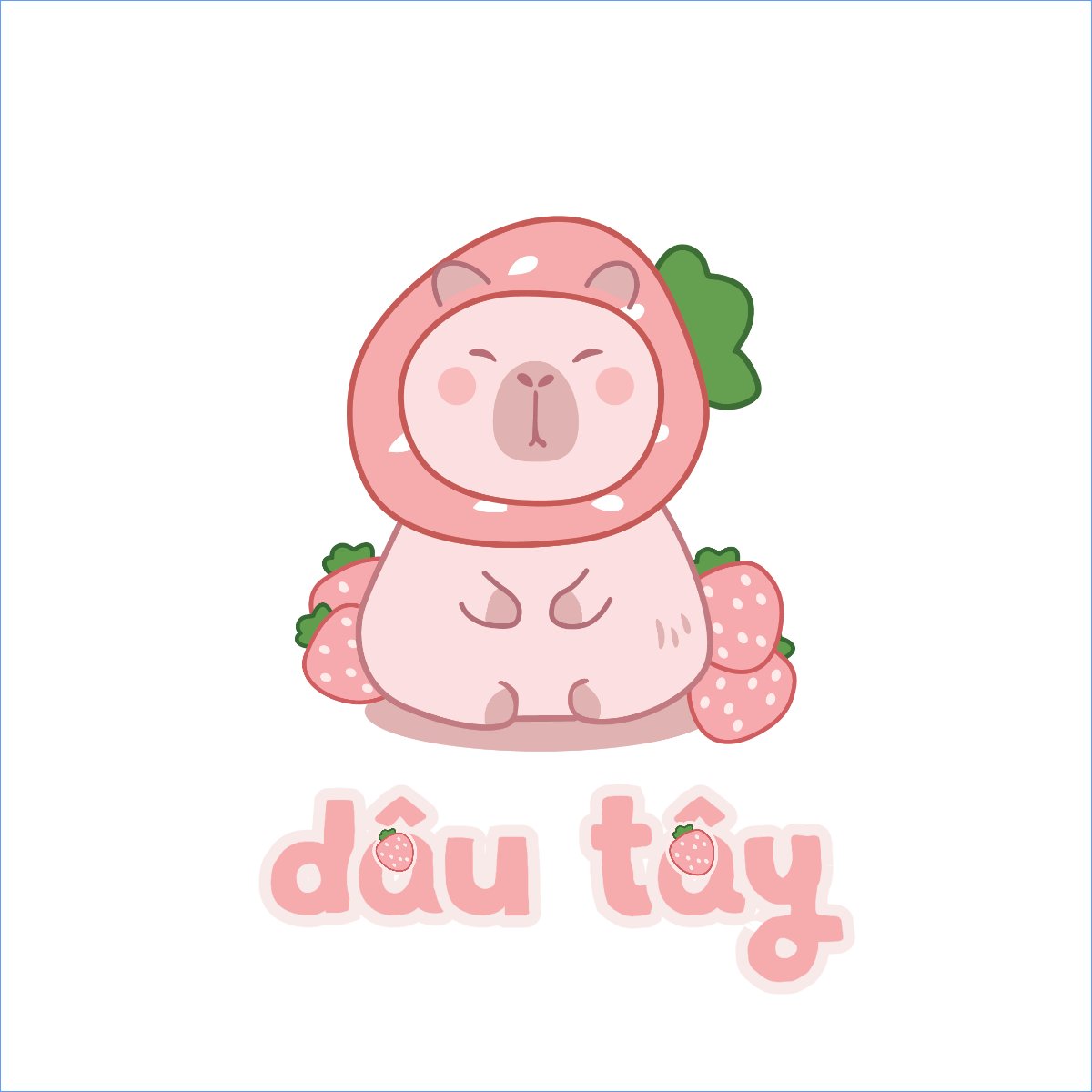 Mẫu Túi canvas Capybara, chuột lang nước, trending, hot, viral, xu hướng, thịnh hành — LayerPic