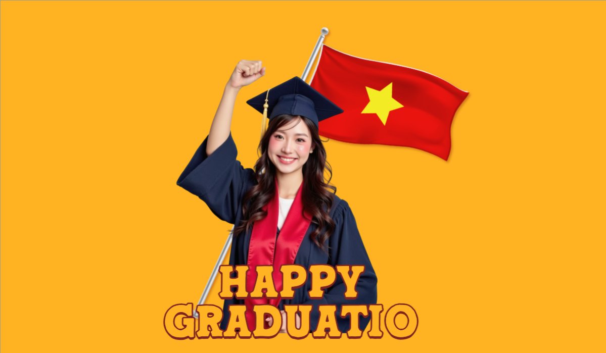 Mẫu Hashtag cầm tay Tốt nghiệp, graduation, giáo dục, education, Việt Nam — LayerPic