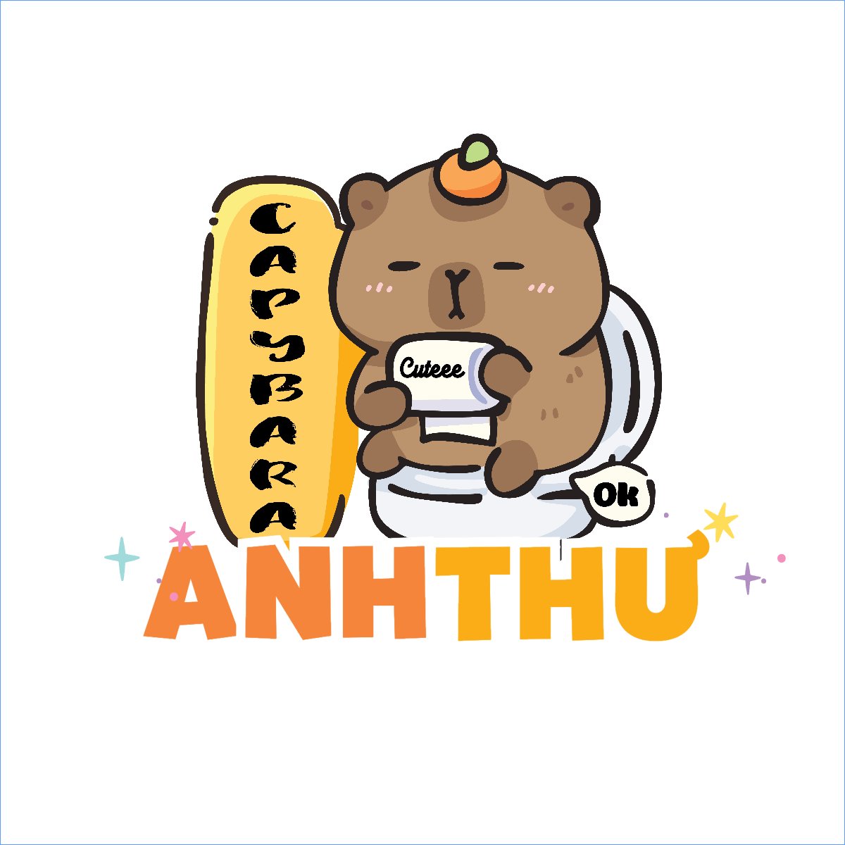 Mẫu Túi canvas Capybara, chuột lang nước, trending, hot, viral, xu hướng, thịnh hành — LayerPic
