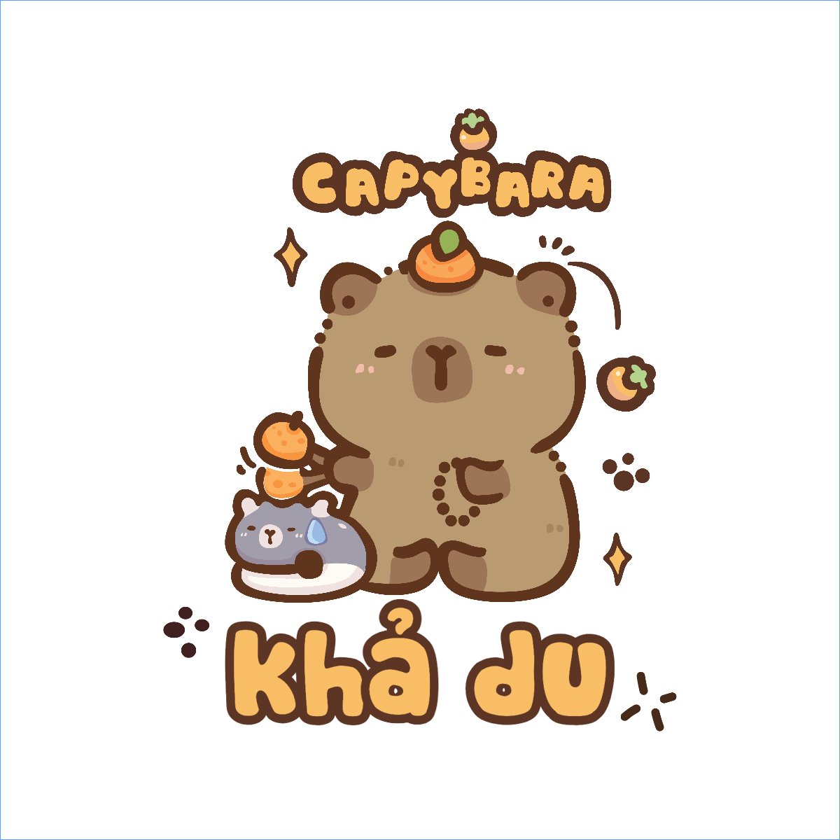 Mẫu Túi canvas Capybara, chuột lang nước, trending, hot, viral, xu hướng, thịnh hành — LayerPic