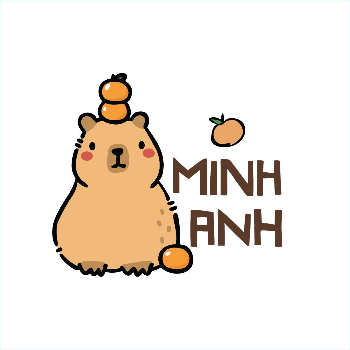 Mẫu Túi canvas Capybara, chuột lang nước, trending, hot, viral, xu hướng, thịnh hành — LayerPic
