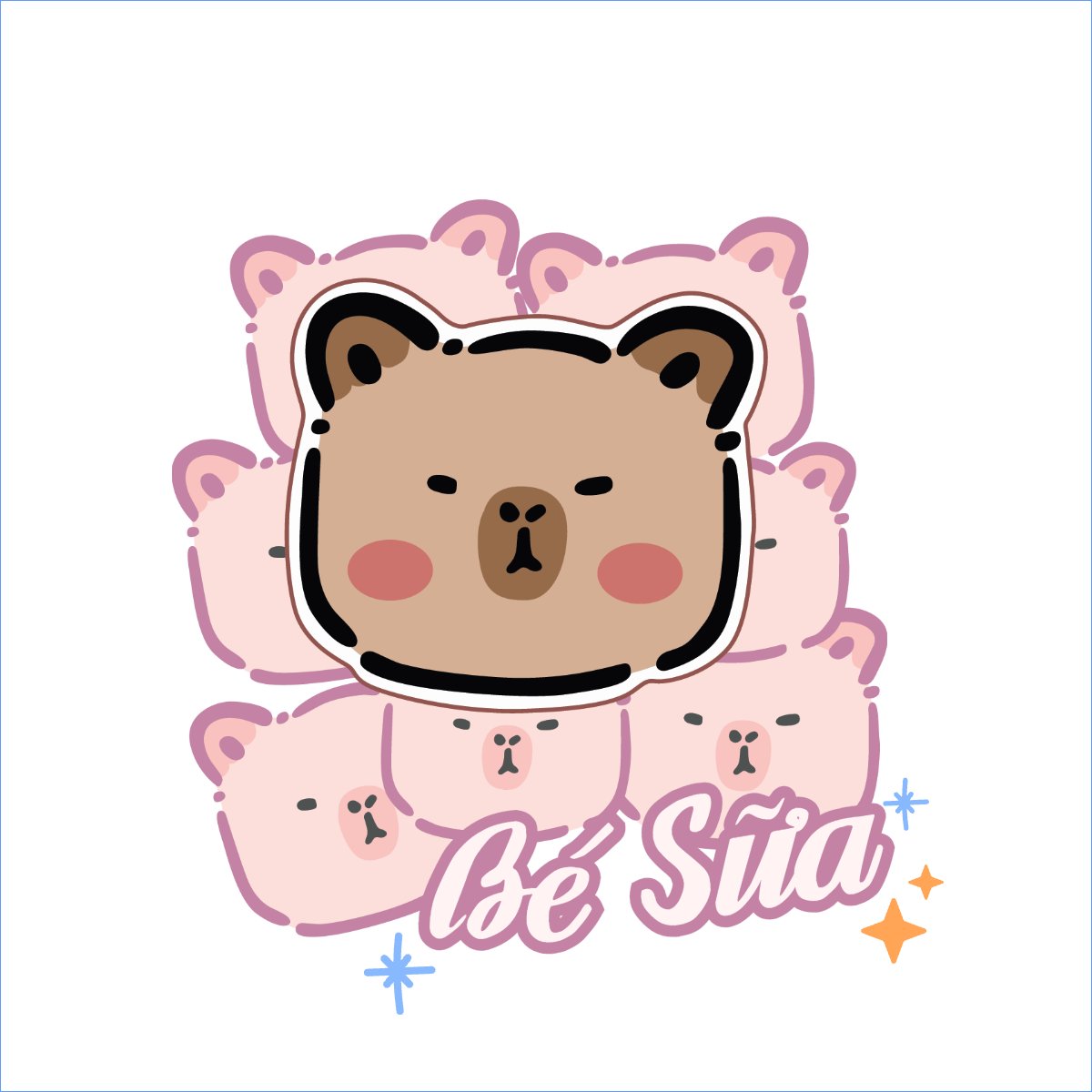 Mẫu Túi canvas Capybara, chuột lang nước, trending, hot, viral, xu hướng, thịnh hành — LayerPic