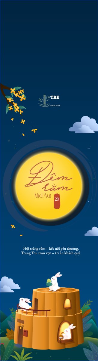Mẫu Cờ phướn Trung thu, Tết Đoàn Viên, mid-autumn festival, sự kiện, event, lễ hội, festival, ẩm thực, food, bánh trung thu, cute, dễ thương — LayerPic