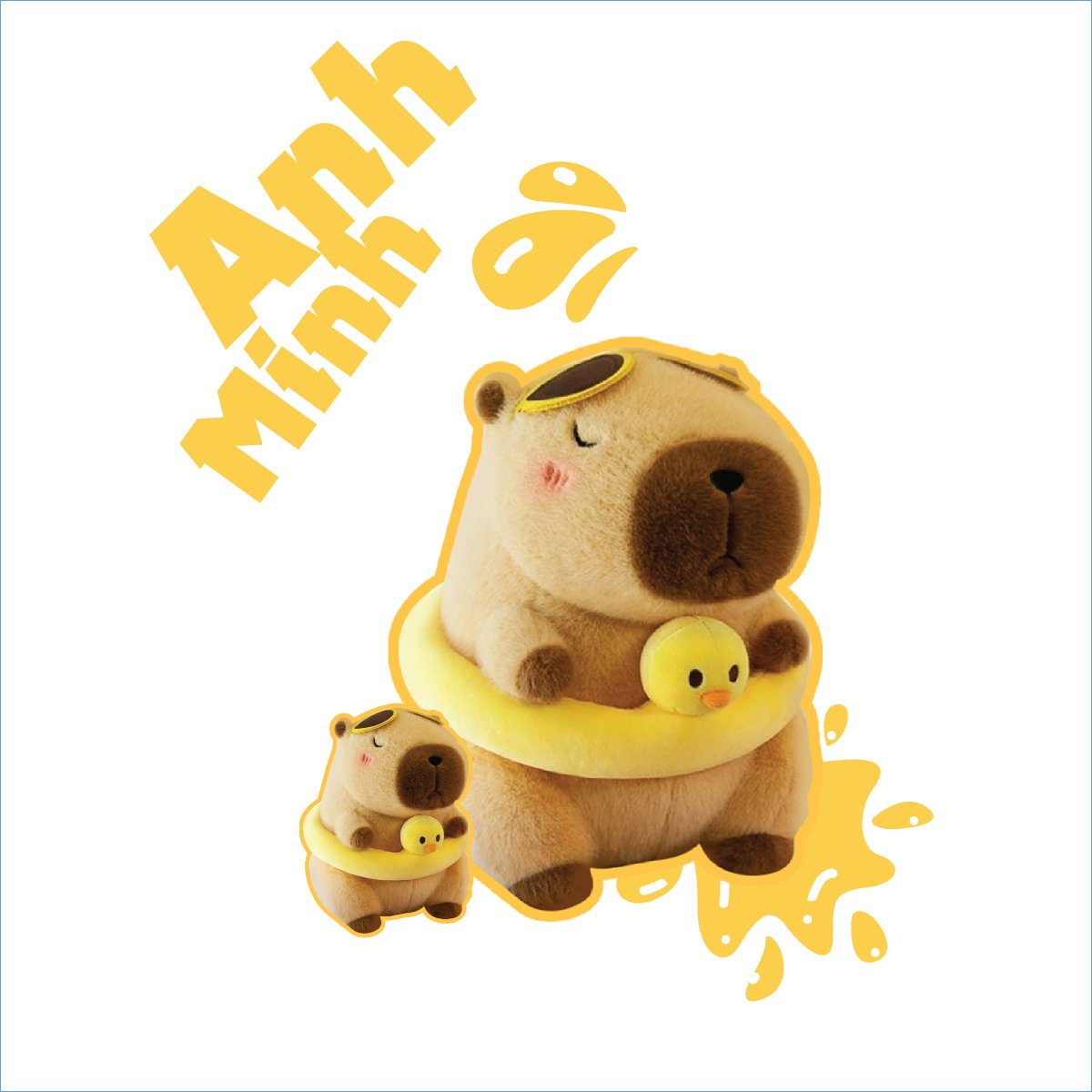 Mẫu Túi canvas Capybara, chuột lang nước, trending, hot, viral, xu hướng, thịnh hành — LayerPic