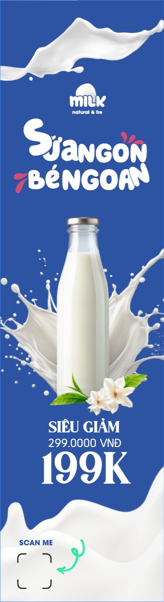 Mẫu Cờ phướn Nước uống, juice, giải khát, F&B, drink, sữa, milk — LayerPic