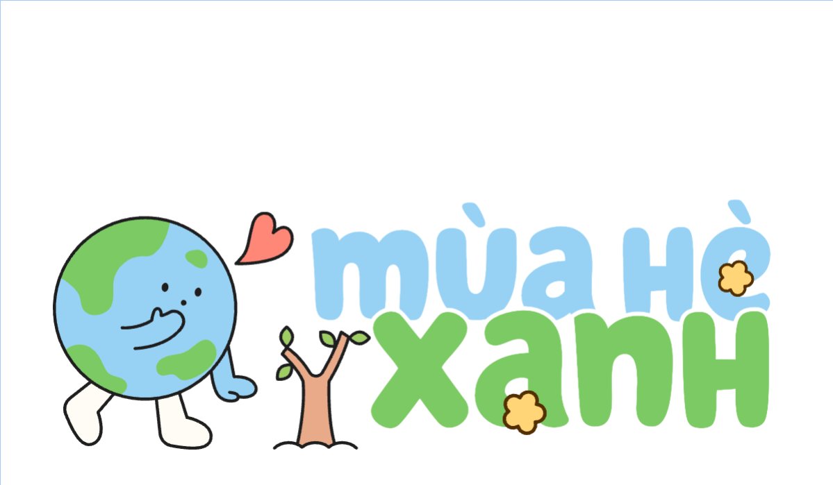 Mẫu Hashtag cầm tay Mùa hè xanh, tình nguyện, bảo vệ môi trường, giáo dục, education, school, trường học — LayerPic