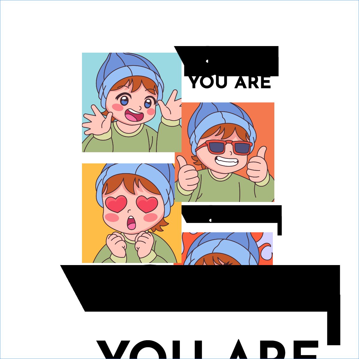 Mẫu Túi canvas Boy, bé trai, cá nhân, nhân vật, personal style, signature — LayerPic