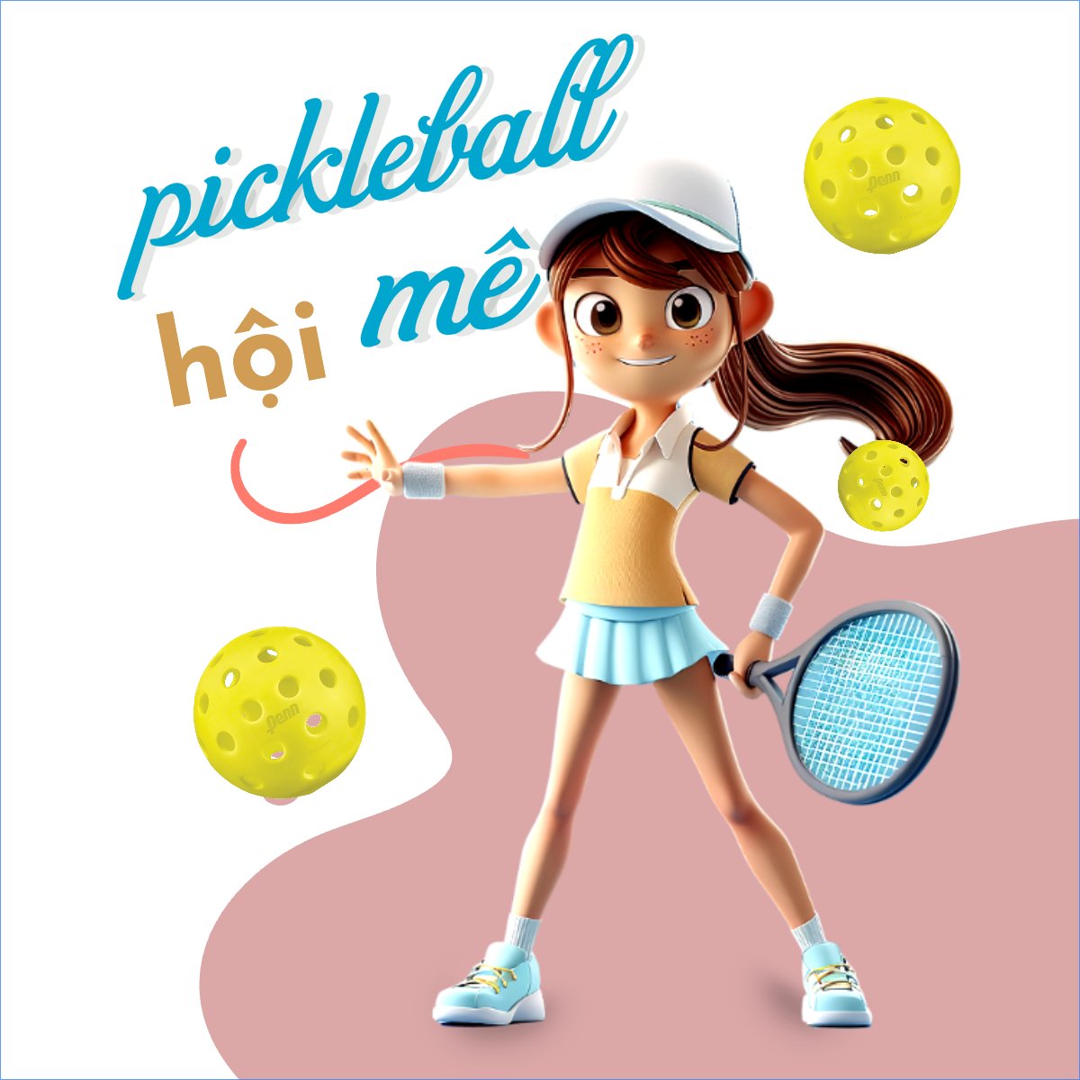 Mẫu Túi canvas Pickleball, đánh bóng, thể thao, sport, hội nhóm, team, tập thể — LayerPic