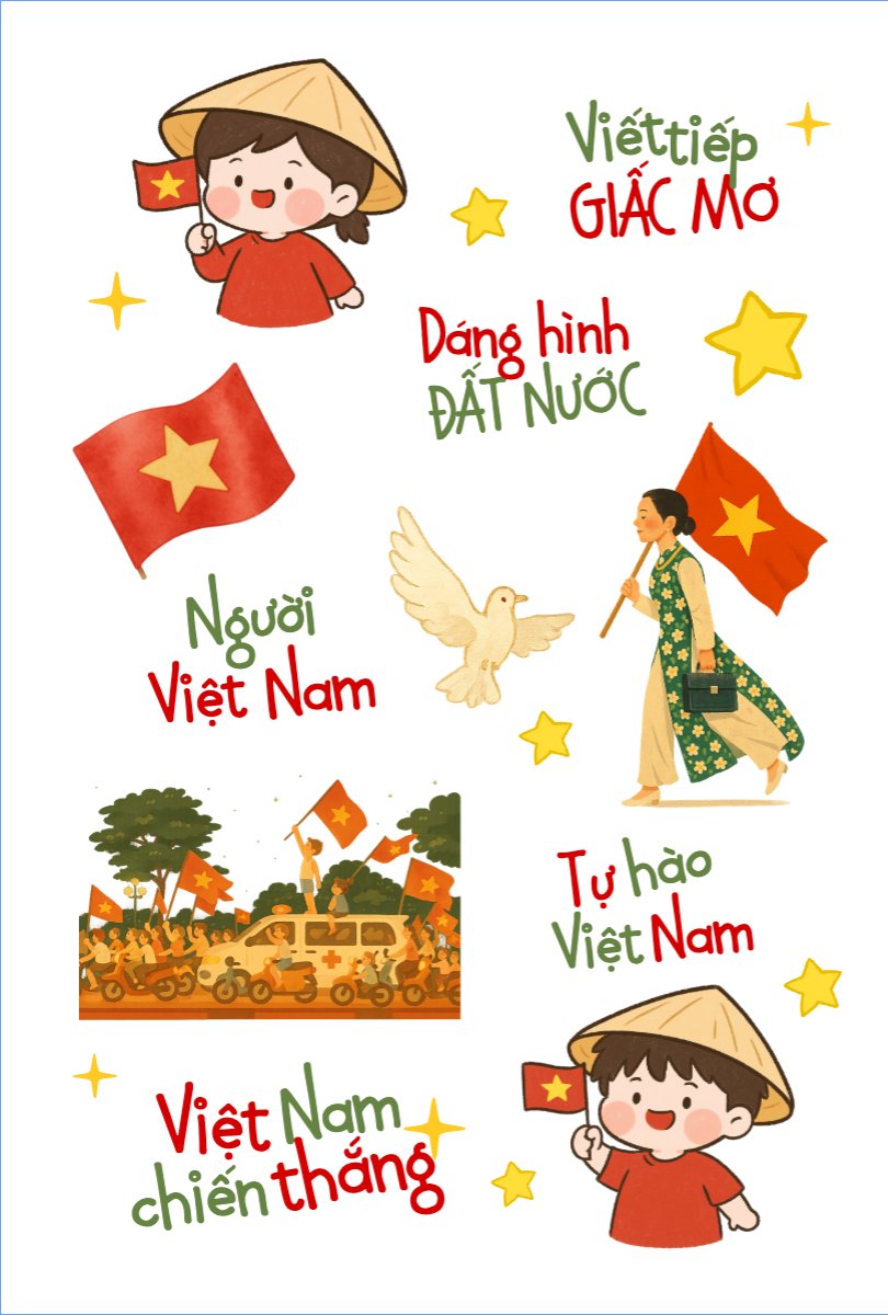 Mẫu Nhãn Sticker 2/9, Quốc Khánh, lễ hội, Việt Nam, sự kiện, event, dễ thương, cute — LayerPic
