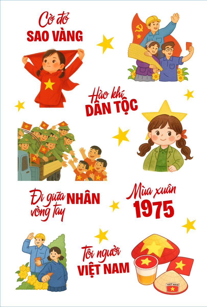 Mẫu Nhãn Sticker 2/9, Quốc Khánh, lễ hội, Việt Nam, sự kiện, event, dễ thương, cute — LayerPic