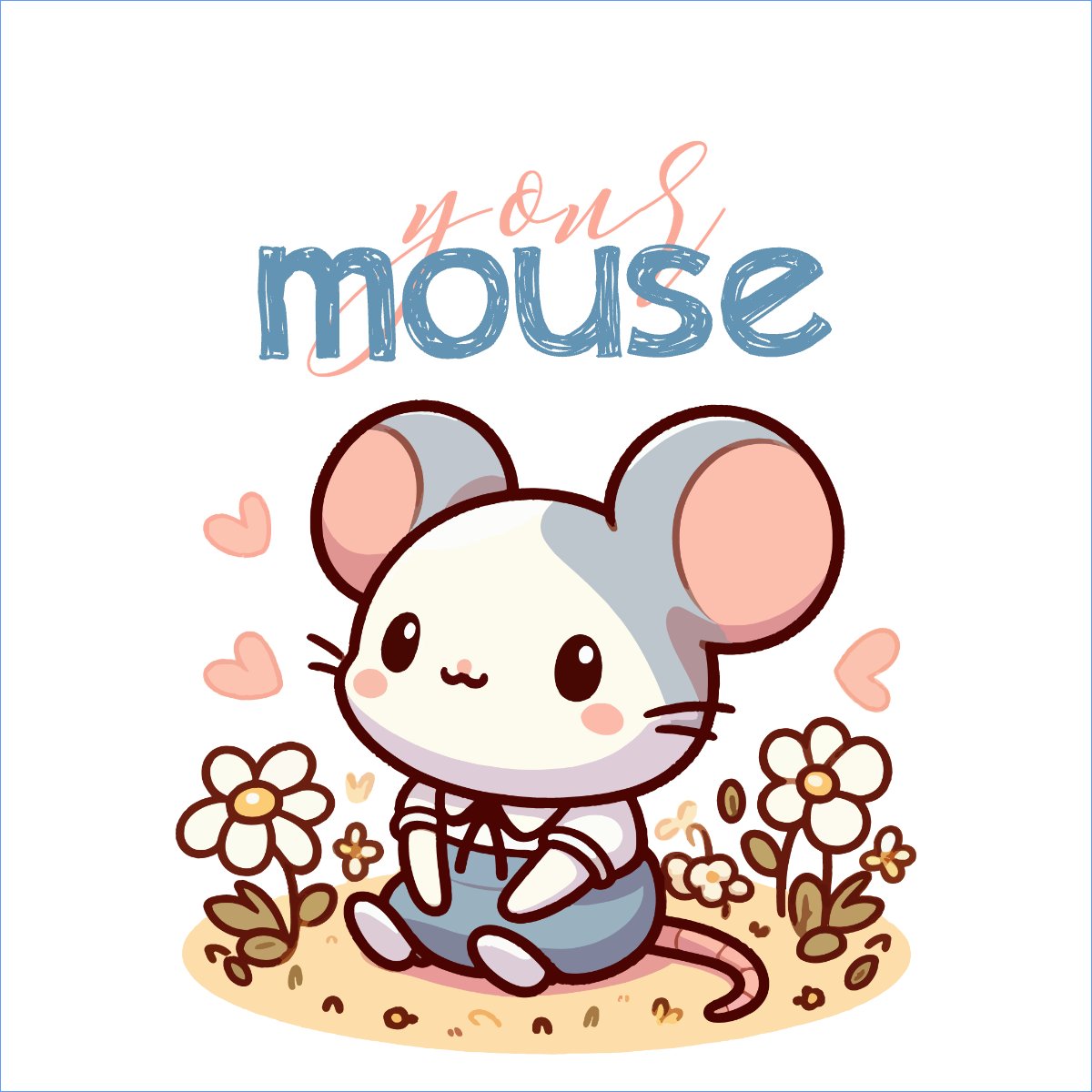 Mẫu Túi canvas Chuột, mouse, dễ thương, hoạt hình, cá nhân, nhân vật, personal style, signature — LayerPic