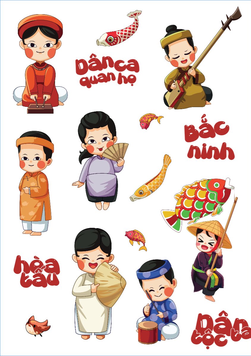 Mẫu Nhãn Sticker Việt Nam, truyền thống, Vietnamese, traditional — LayerPic