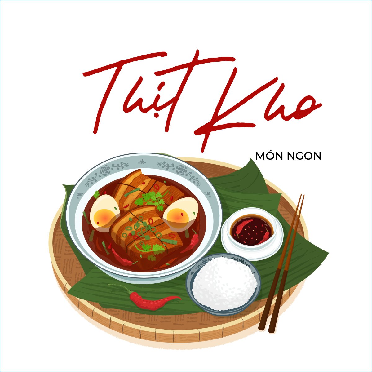 Mẫu Túi canvas Thịt kho, Món ăn Việt Nam, du lịch, travel, tourism — LayerPic