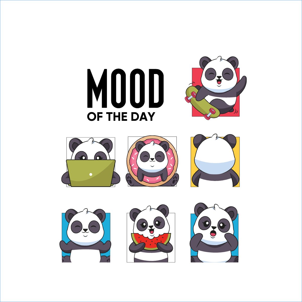 Mẫu Túi canvas Panda, gấu trúc, hội nhóm, team, tập thể — LayerPic