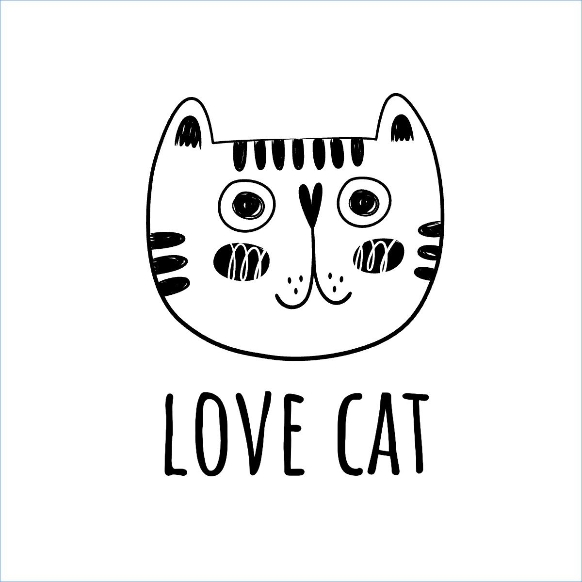 Mẫu Túi canvas Cat, mèo, cá nhân, nhân vật, personal style, signature — LayerPic