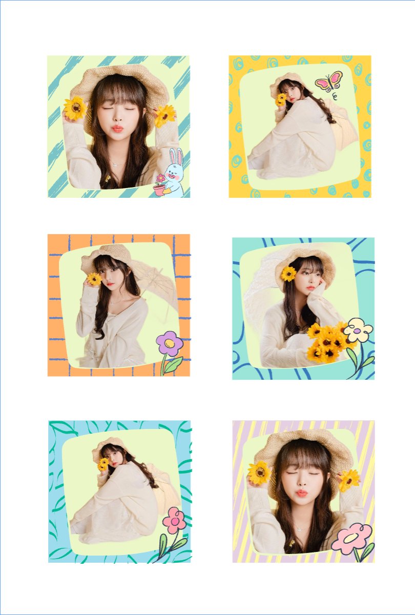 Mẫu Nhãn Sticker Cô gái dễ thương — LayerPic