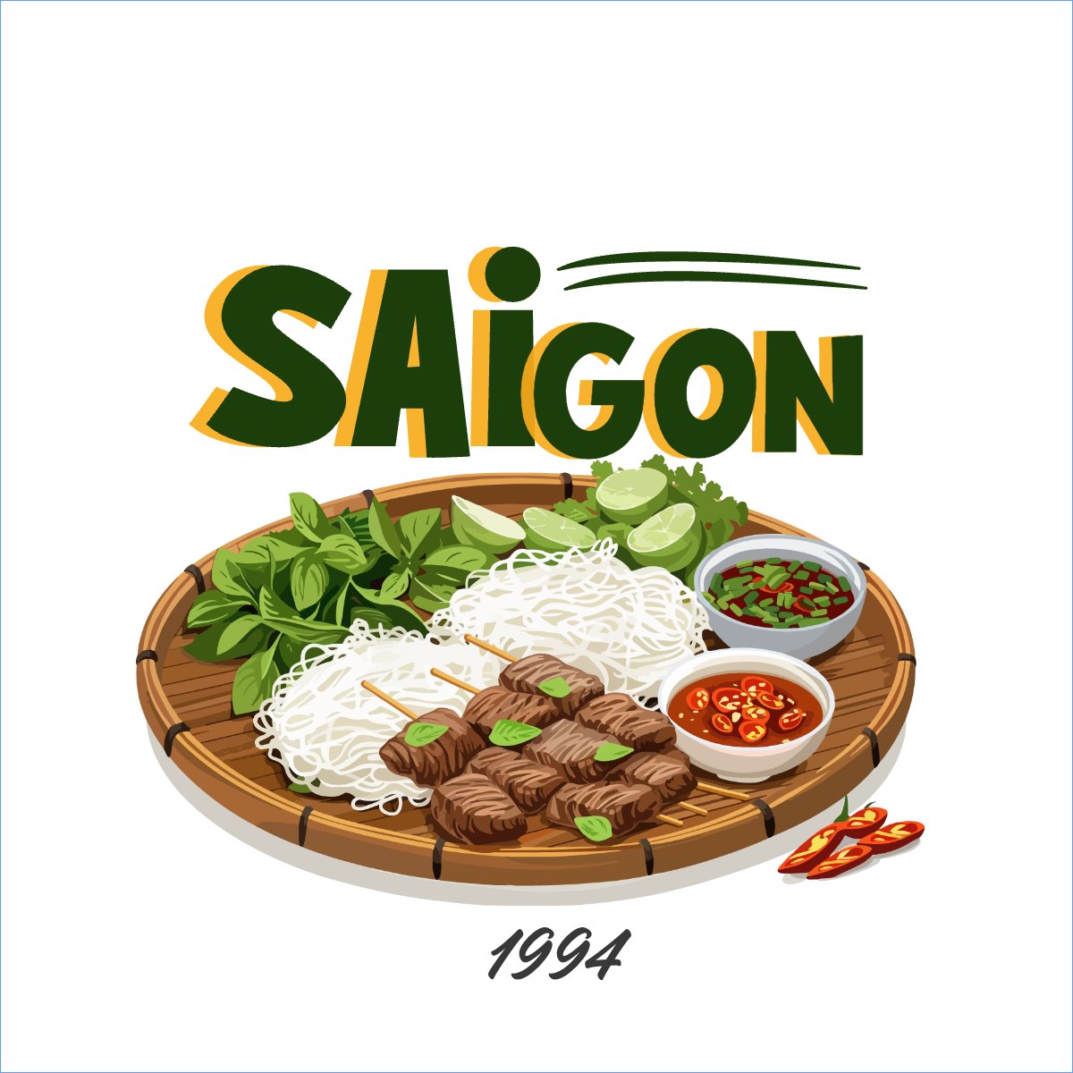 Mẫu Túi canvas Món ăn Việt Nam ẩm thực, Sài Gòn, du lịch, travel, tourism — LayerPic