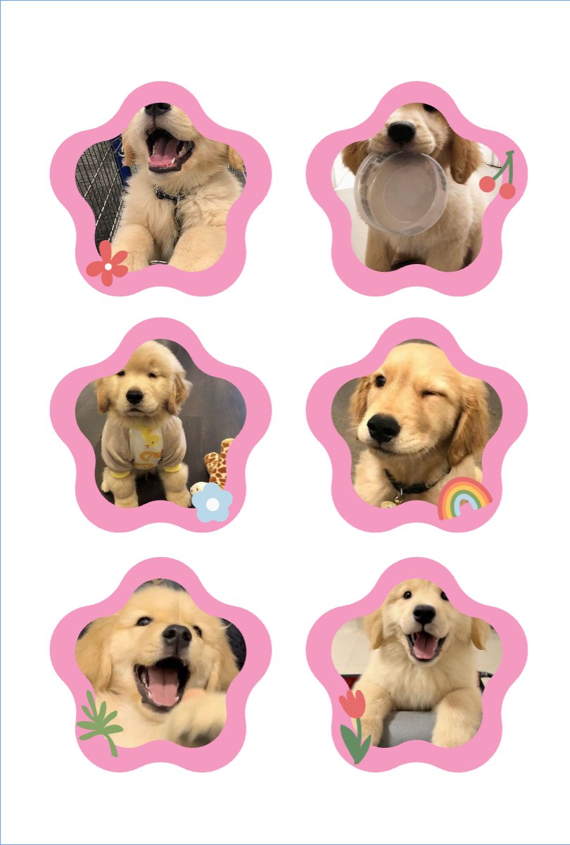 Mẫu Nhãn Sticker Thú cưng dễ thương — LayerPic