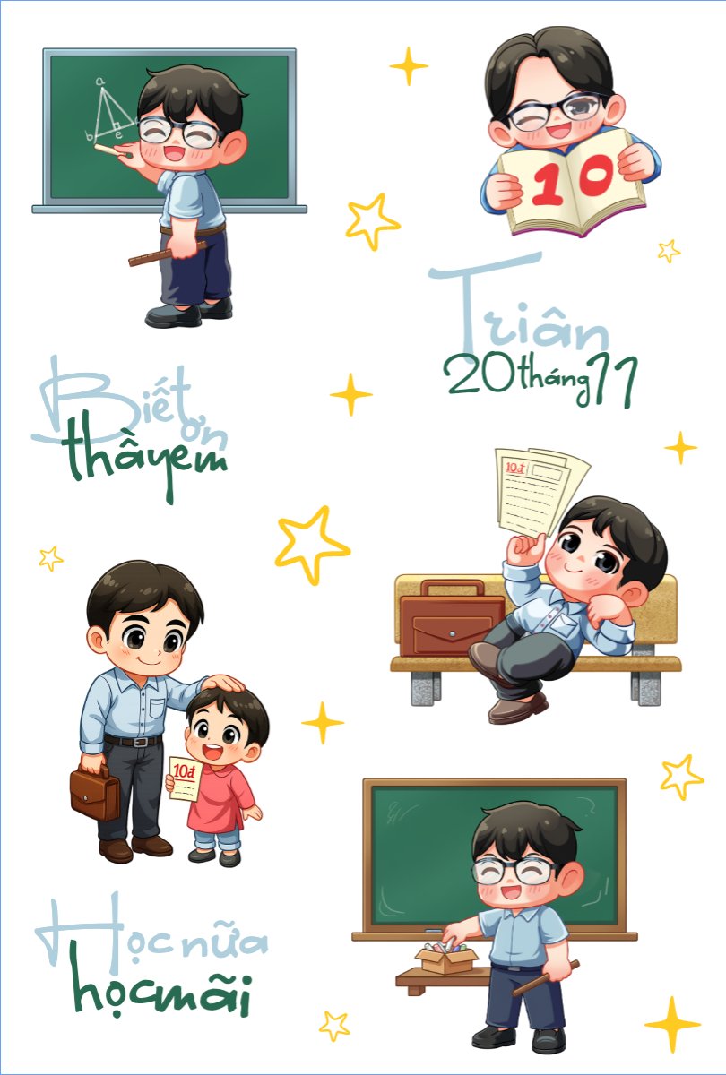 Mẫu Nhãn Sticker Tri ân 20/11 — LayerPic