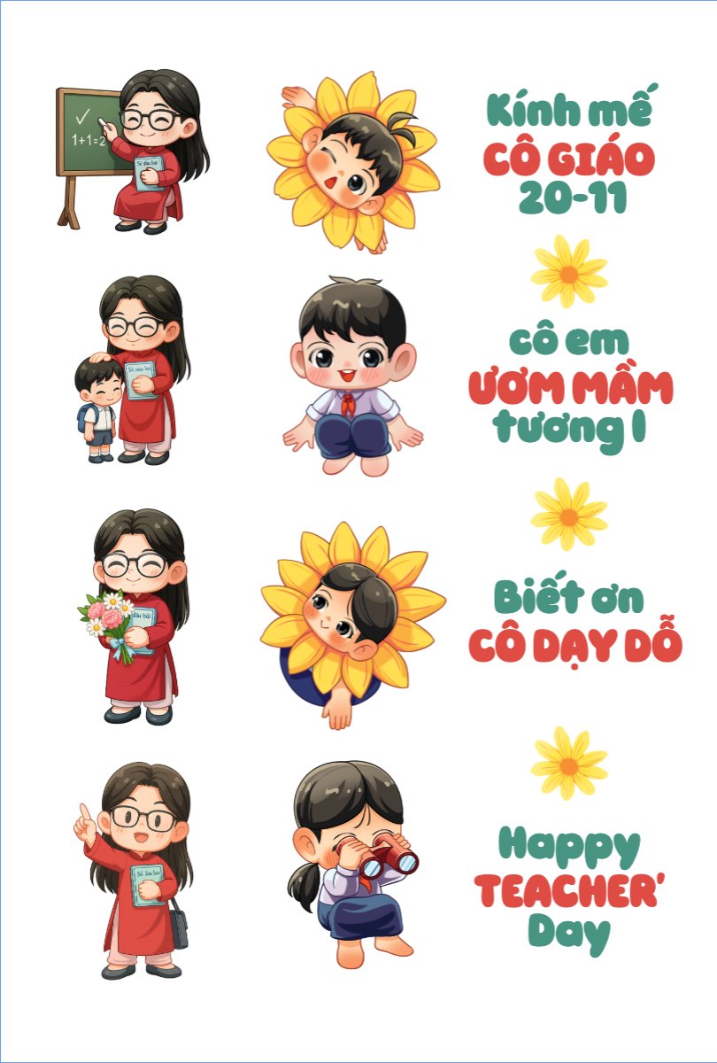 Mẫu Nhãn Sticker Happy Teacher's day 20/11 — LayerPic