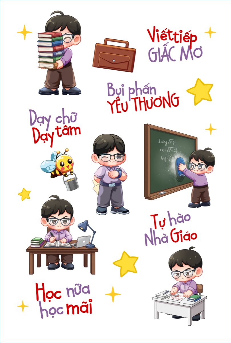 Mẫu Nhãn Sticker Tự hào nhà giáo — LayerPic