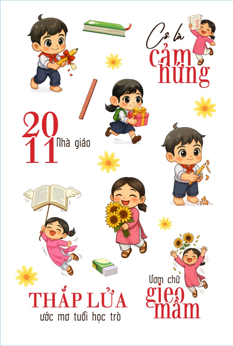 Mẫu Nhãn Sticker Nhà giáo Việt Nam, 20/11 — LayerPic