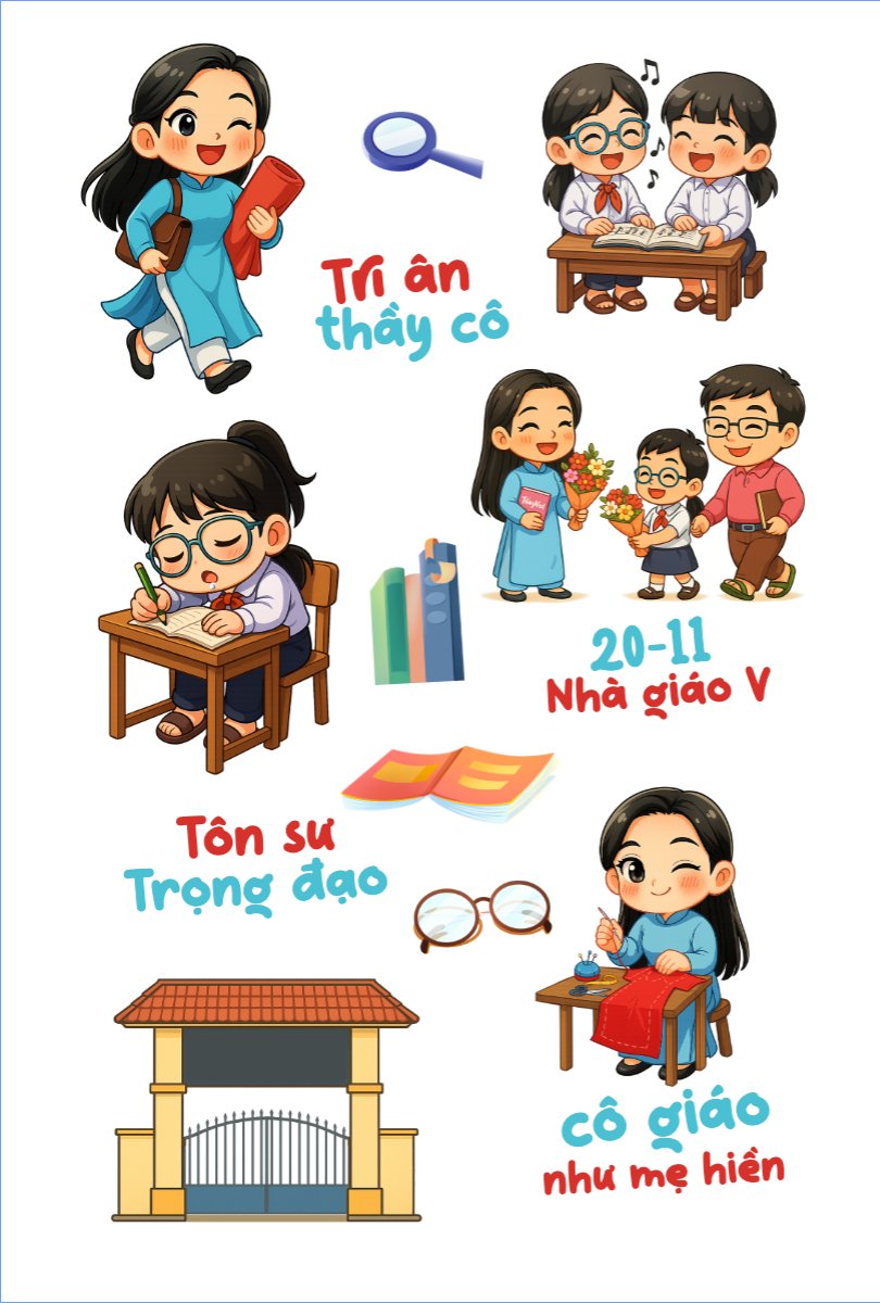 Mẫu Nhãn Sticker Nhà giáo Việt Nam 20/11 — LayerPic