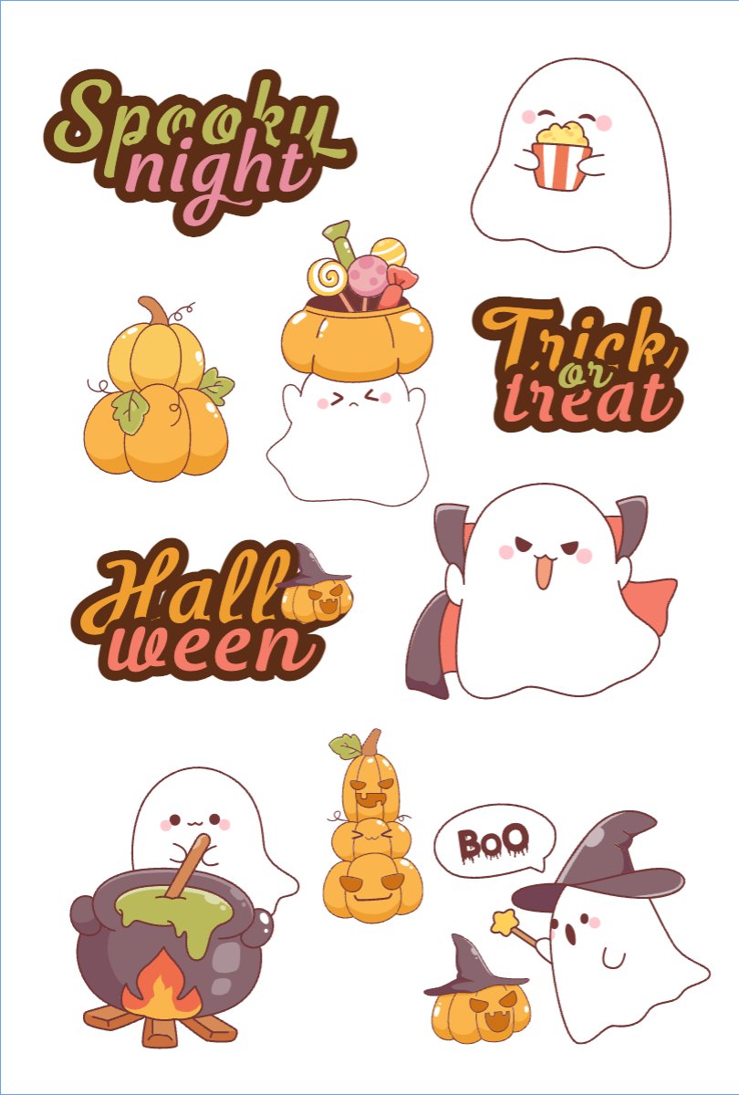 Halloween, lễ hội ma quái, sự kiện, event, dễ thương, cute, chibi, hoạt hình, cartoon