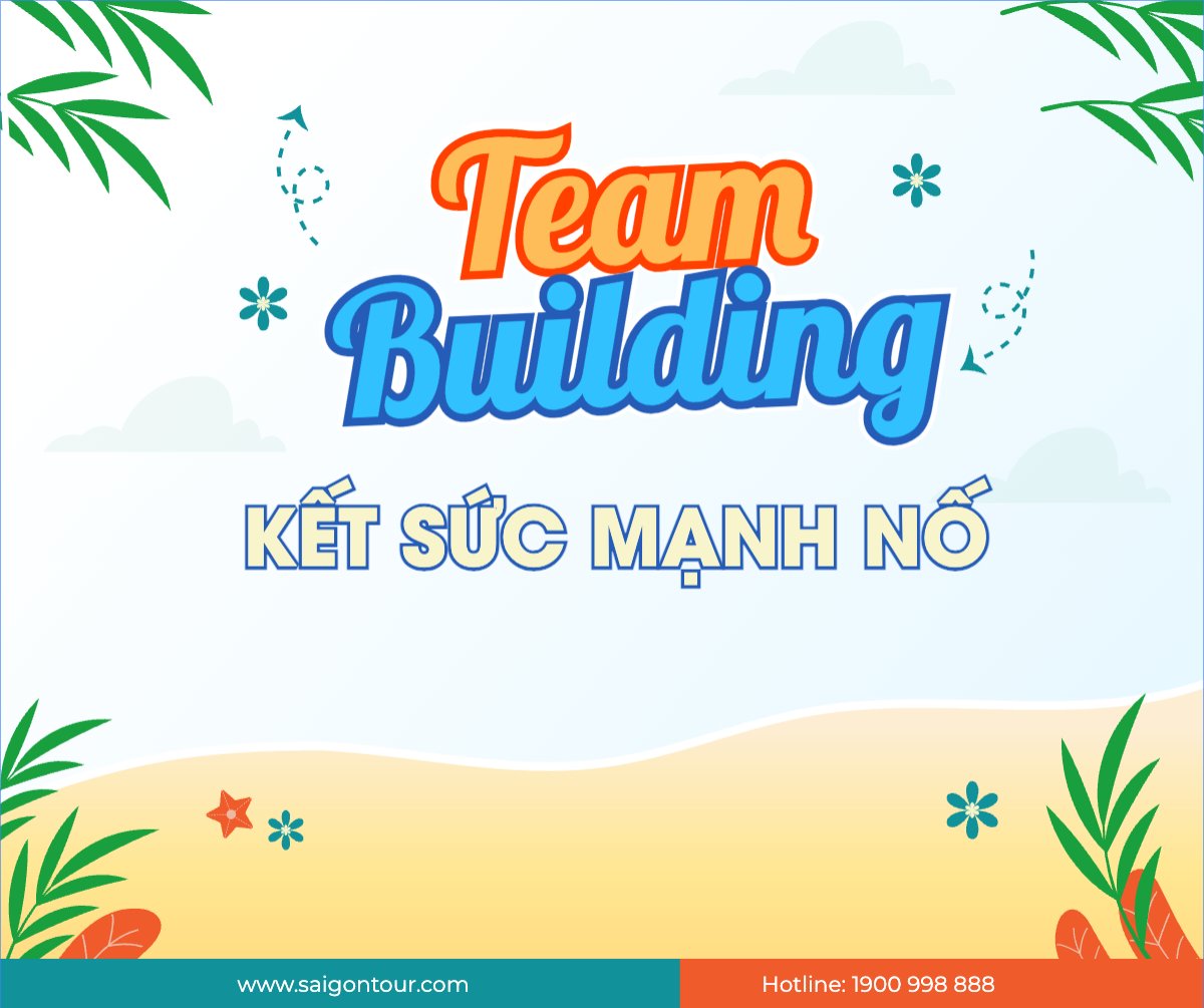 Mẫu Bài post MXH ngang Team building, mùa hè, summer, Du lịch, travel, tourism, trải nghiệm, khám phá — LayerPic
