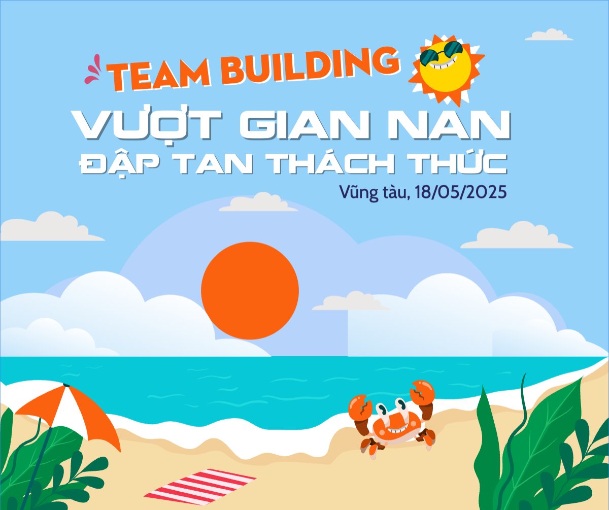 Mẫu Bài post MXH ngang Team building, Du lịch, travel, tourism, trải nghiệm, khám phá — LayerPic