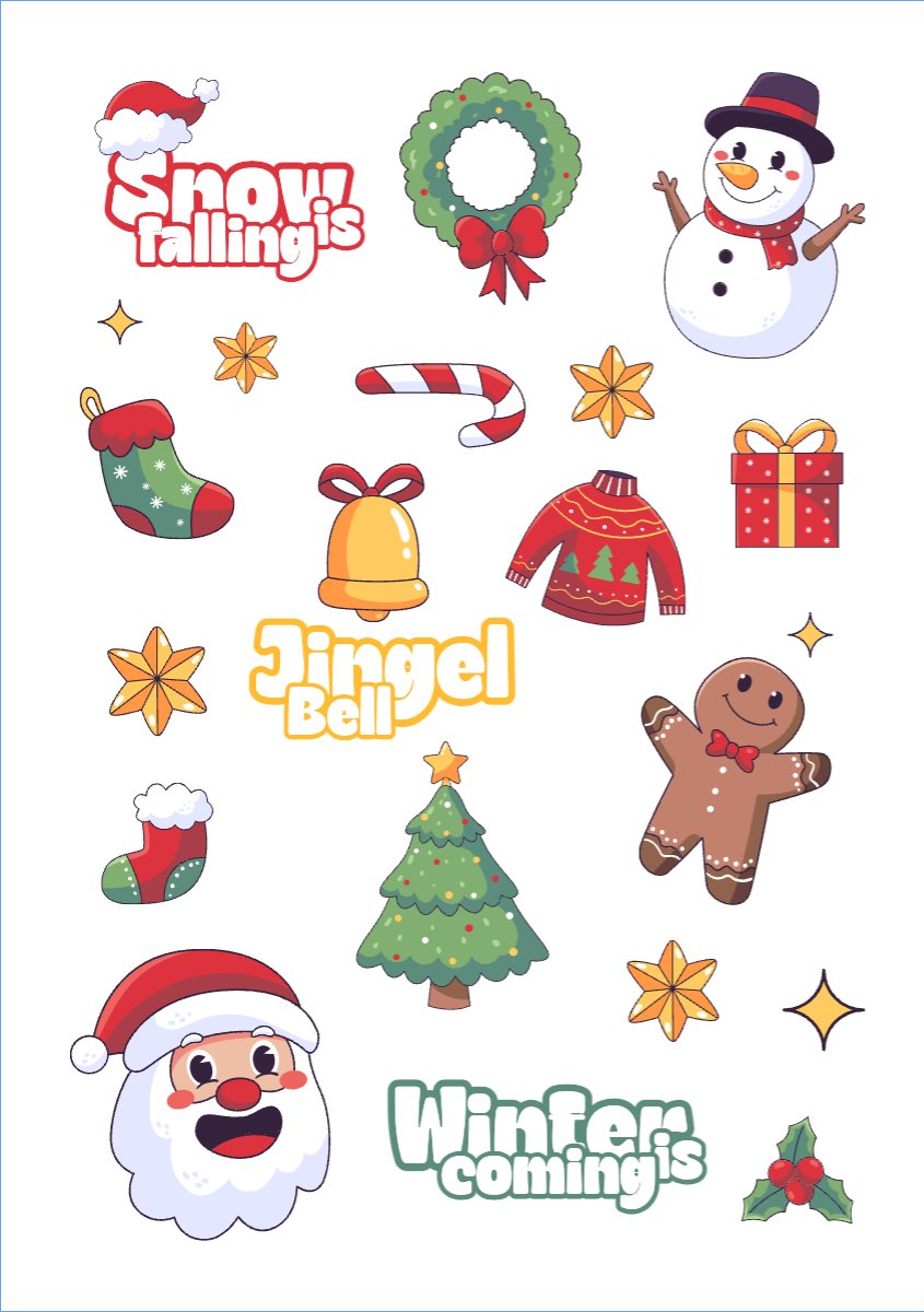 Mẫu Nhãn Sticker Giáng sinh, Christmas, Noel, 25/12, sự kiện, event, chương trình — LayerPic