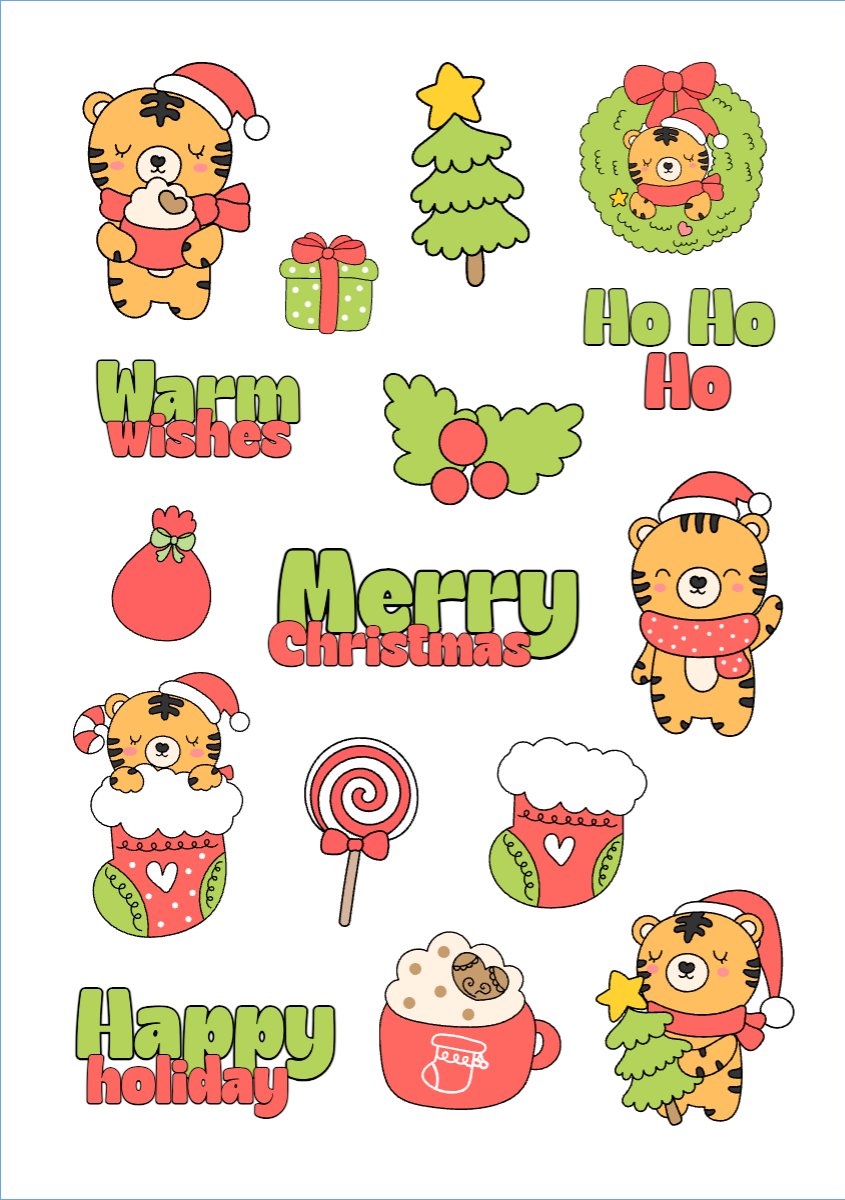 Mẫu Nhãn Sticker Giáng sinh, Christmas, Noel, 25/12, sự kiện, event, chương trình — LayerPic