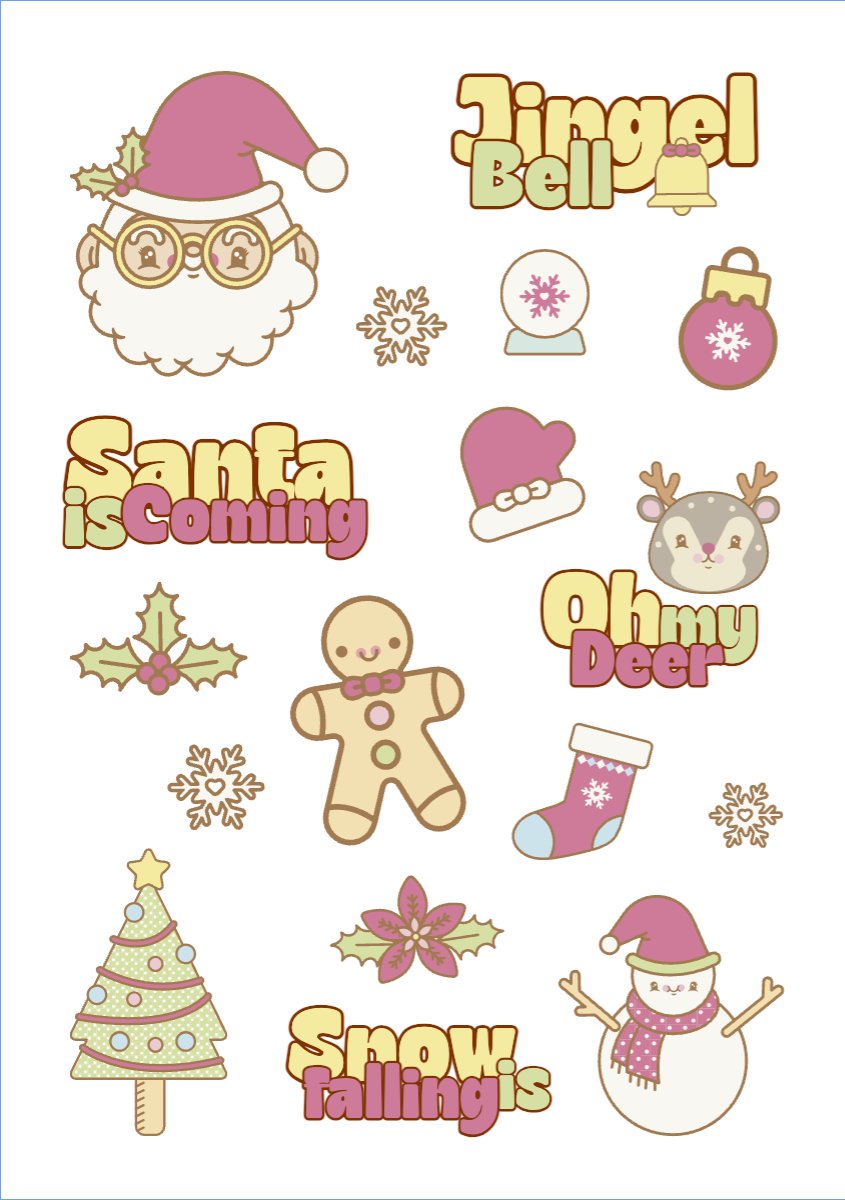 Mẫu Nhãn Sticker Giáng sinh, Christmas, Noel, 25/12, sự kiện, event, chương trình — LayerPic