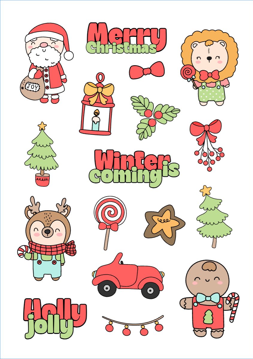 Mẫu Nhãn Sticker Giáng sinh, Christmas, Noel, 25/12, sự kiện, event, chương trình — LayerPic