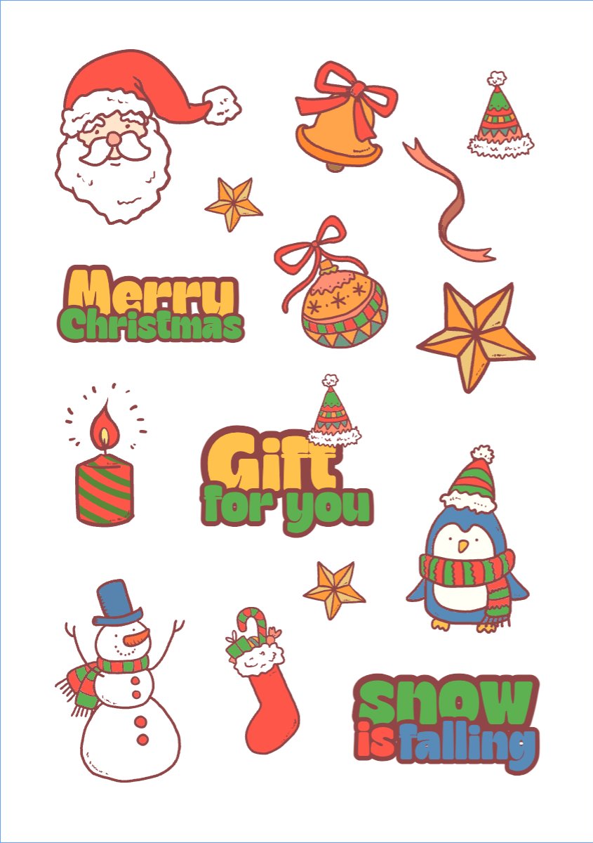 Mẫu Nhãn Sticker Giáng sinh, Christmas, Noel, 25/12, sự kiện, event, chương trình — LayerPic