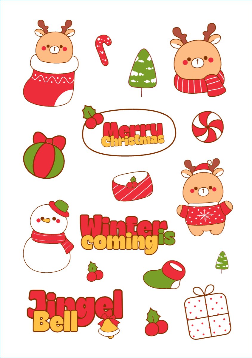 Mẫu Nhãn Sticker Giáng sinh, Christmas, Noel, 25/12, sự kiện, event, chương trình — LayerPic