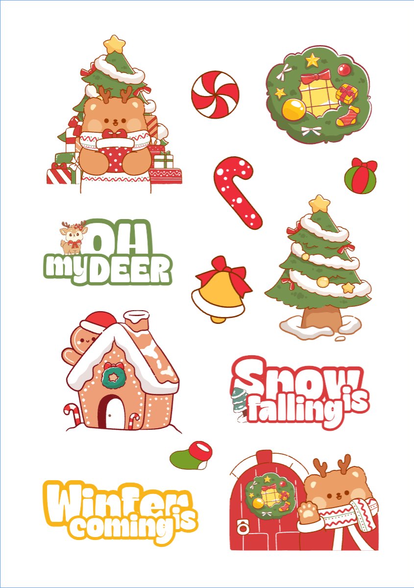 Mẫu Nhãn Sticker Giáng sinh, Christmas, Noel, 25/12, sự kiện, event, chương trình — LayerPic