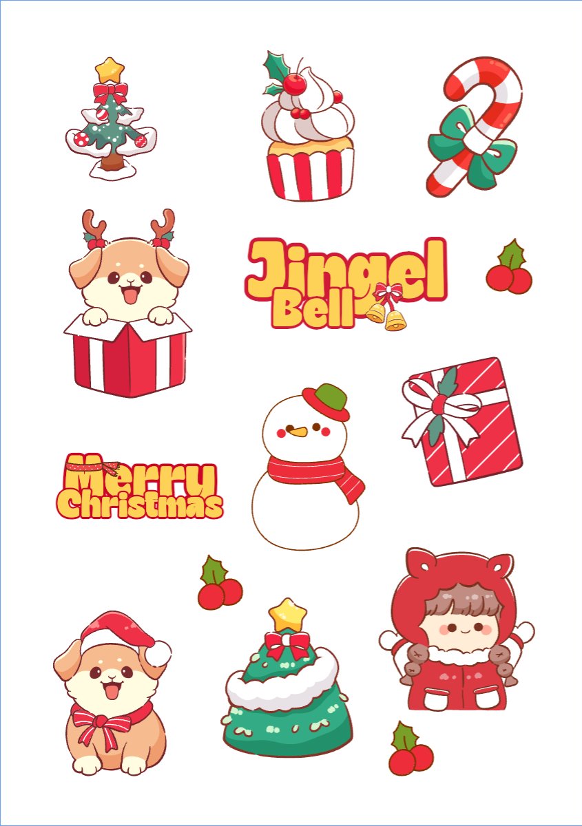 Mẫu Nhãn Sticker Giáng sinh, Christmas, Noel, 25/12, sự kiện, event, chương trình — LayerPic